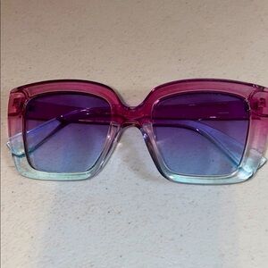 Gradient Pink and Blue Sunglasses